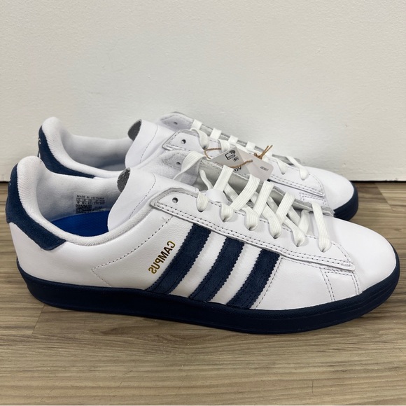 Adidas Campus ADV Mirrored Lines White Navy Blue Shoes Men's Size 9 HP9104 NWOB - Picture 4 of 6